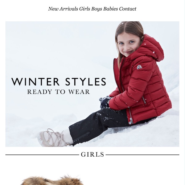 Cold Winter Style! New Arrivals Girls Boys Babies Contact
